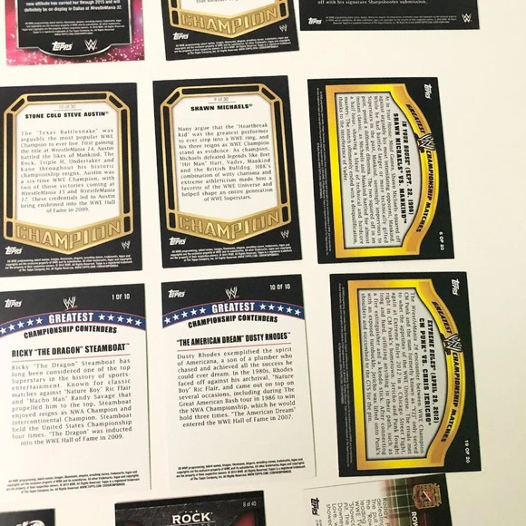 2014 WWE  Topps Lot of 22 Wrestling Cards Championship Contenders Wrestlemania - Picture 15 of 16